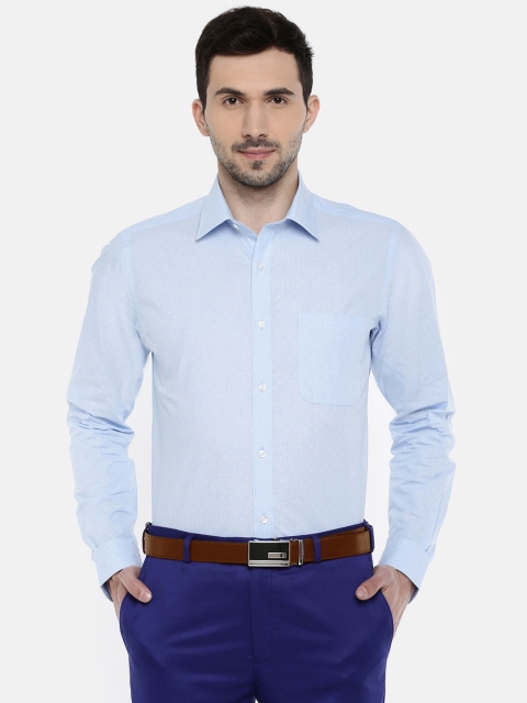 

Raymond Men Blue Slim Fit Self Design Formal Shirt