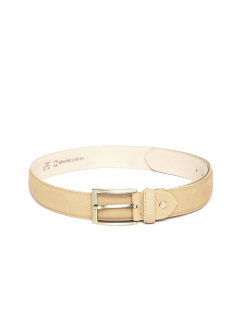 

Mast & Harbour Men Beige Solid Leather Belt