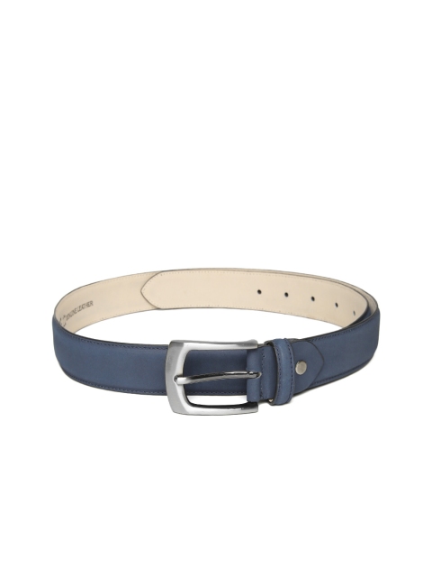 

Mast & Harbour Men Navy Blue Solid Leather Belt