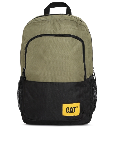 

CAT Unisex Olive Green & Black Colourblocked Verbatim Backpack