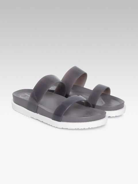 

Carlton London Women Grey Solid Open Toe Flats