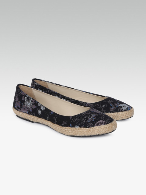 

Carlton London Women Black Printed Ballerinas