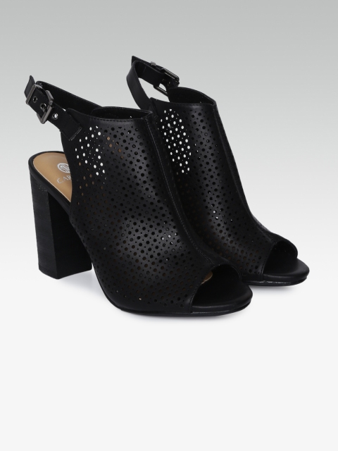 

Carlton London Women Black Solid Peep Toes