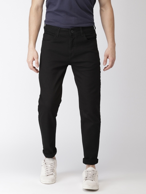 

Mast & Harbour Men Black Regular Fit Mid-Rise Clean Look Stretchable Jeans