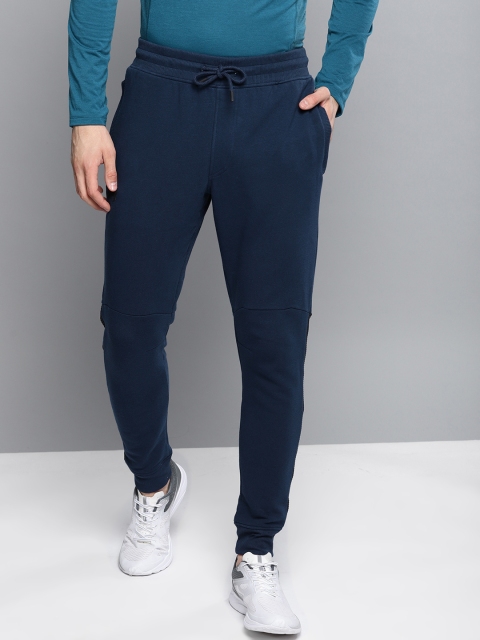 

UNDER ARMOUR Men Navy Blue Solid Microthread Fleece Joggers