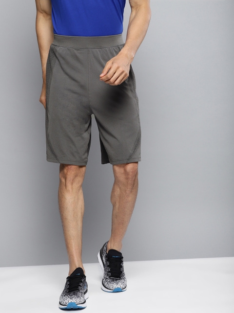 

UNDER ARMOUR Men Charcoal Grey Vanish Seamless Sports Shorts