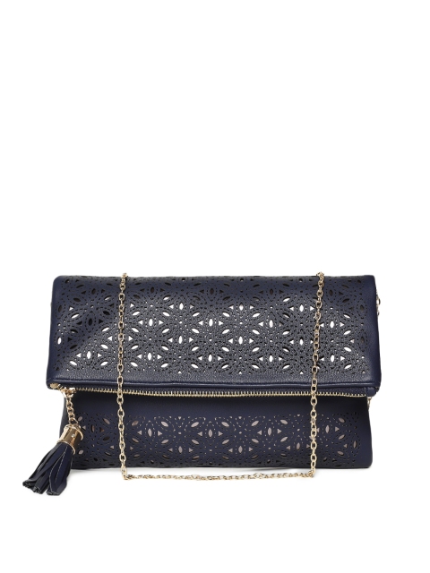 

Inc 5 Navy Blue Textured Clutch