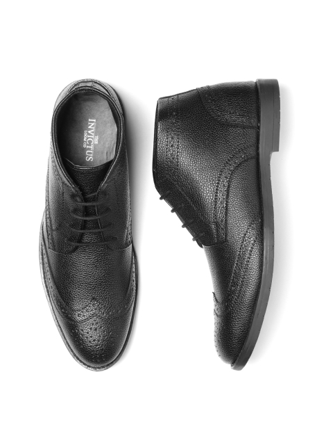 

INVICTUS Men Black Mid-Top Semiformal Brogues