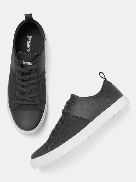 

Roadster Men Grey & Olive Green Colourblocked Sneakers