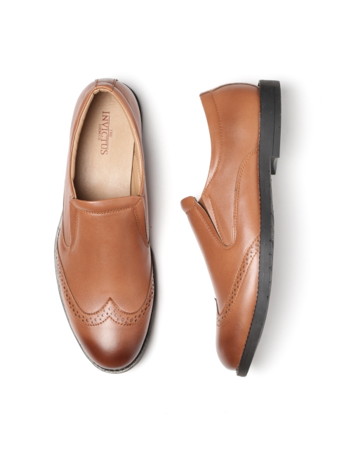 

INVICTUS Men Tan Brown Formal Slip-Ons