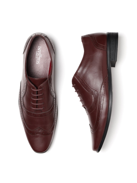 

INVICTUS Men Burgundy Formal Oxfords