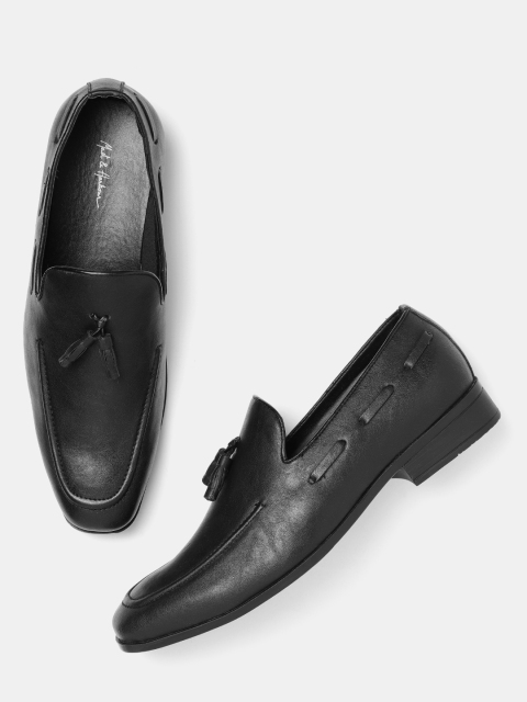 

Mast & Harbour Men Black Semiformal Slip-Ons