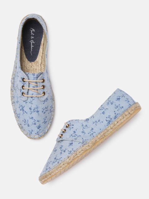 

Mast & Harbour Women Blue Printed Sneakers