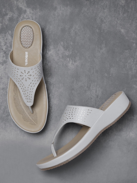 

Anouk Women Grey Solid Cut-Out Comfort Heels