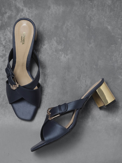 

Anouk Women Navy Blue Solid Heels
