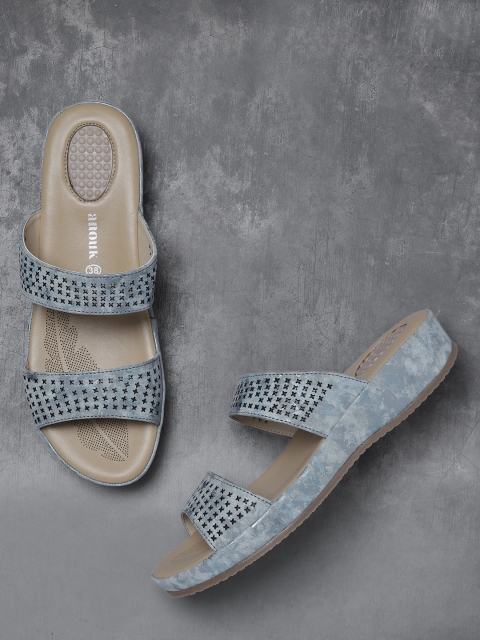 

Anouk Women Blue Cut-Out Comfort Heels