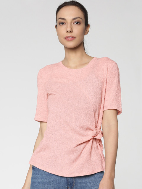 

ONLY Women Pink Solid Top