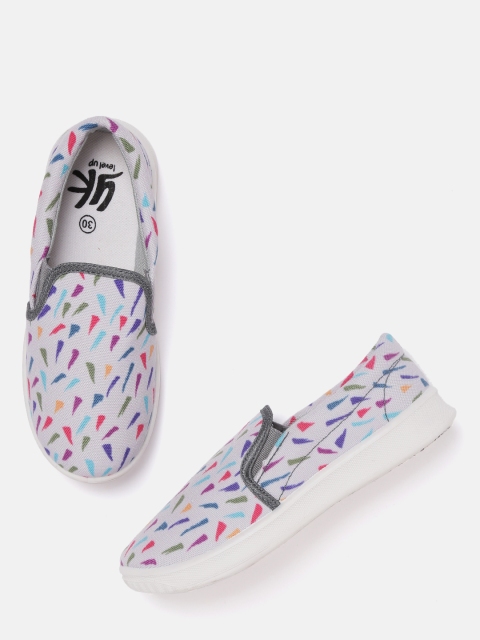 

YK Girls Multicoloured Printed Slip-On Sneakers, Multi