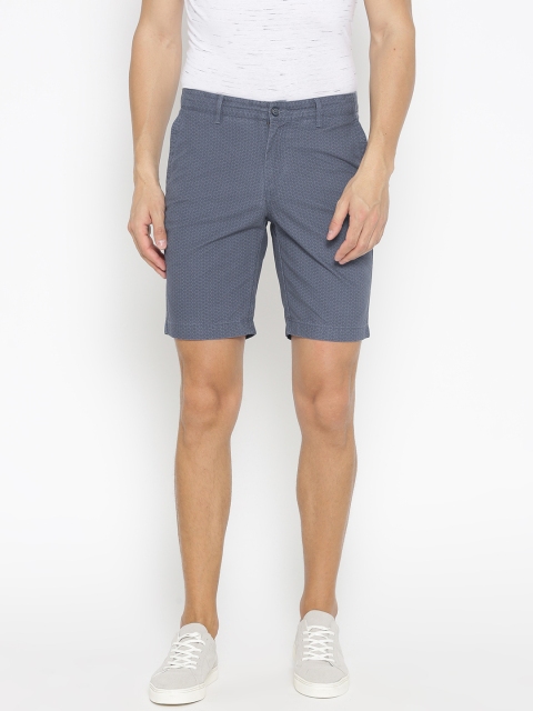 

Blackberrys Men Blue Printed Regular Fit Shorts
