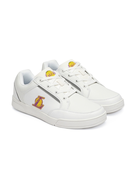 

NBA Men White Solid Sneakers
