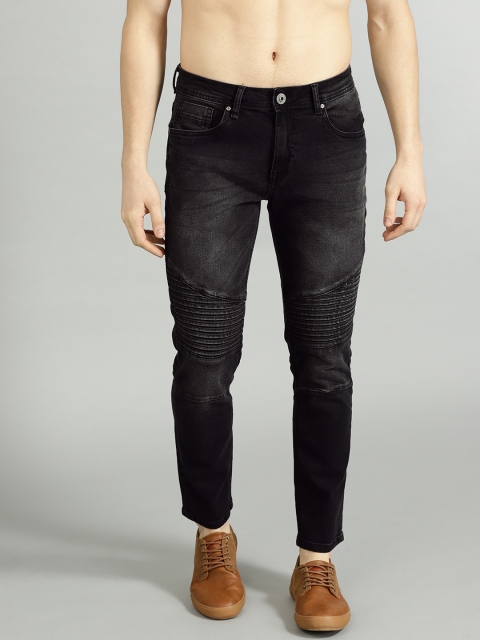 

Roadster Men Black Slim Fit Mid-Rise Low Distress Stretchable Jeans