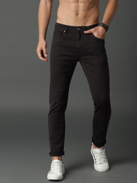 

Roadster Men Textured Black Regular Fit Mid-Rise Clean Look Stretchable Jeans