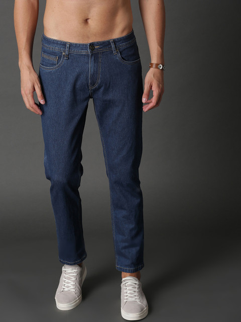 

Roadster Men Navy Blue Regular Fit Mid-Rise Textured Stretchable Jeans