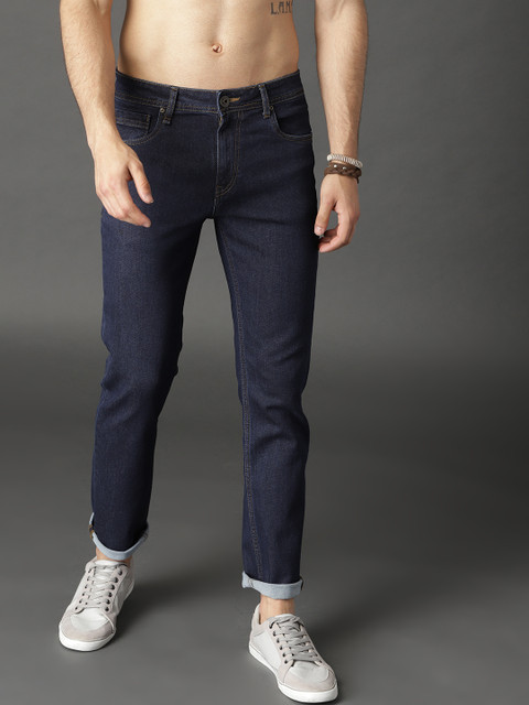 

Roadster Men Navy Blue Regular Fit Mid-Rise Textured Stretchable Jeans