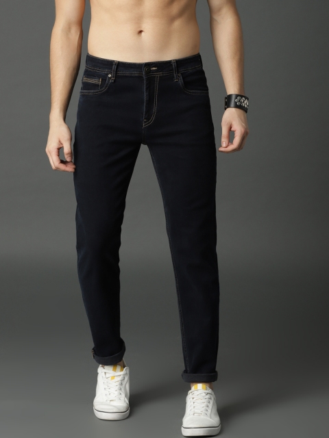 

Roadster Men Textured Blue Regular Fit Mid-Rise Clean Look Stretchable Jeans
