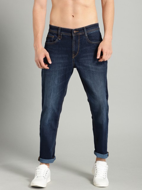 

Roadster Men Blue Carrot Fit Mid-Rise Clean Look Stretchable Jeans