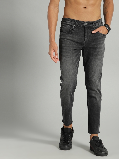 

Roadster Men Black Skinny Cropped Fit Mid-Rise Clean Look Stretchable Jeans