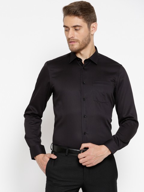

Blackberrys Men Black Slim Fit Solid Formal Shirt