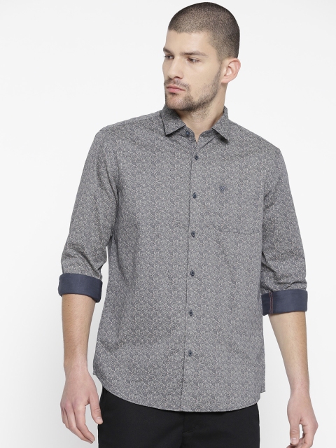 

Blackberrys Men Navy Blue Slim Fit Printed Casual Shirt