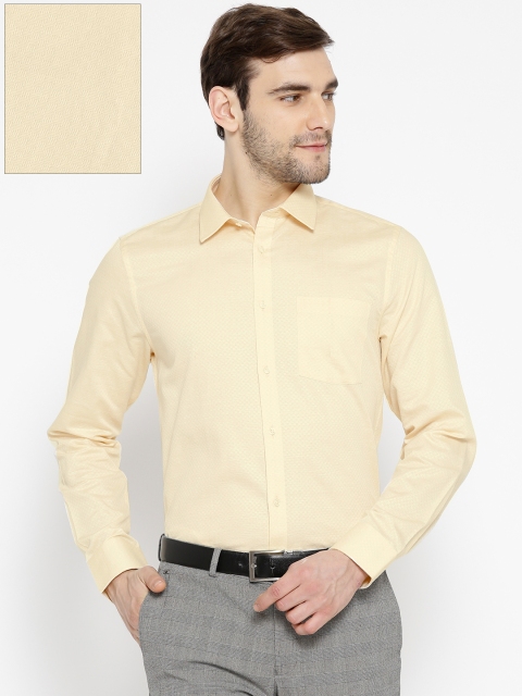 

Blackberrys Men Yellow Slim Fit Self Design Formal Shirt