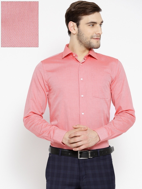 

Blackberrys Men Red Slim Fit Self Design Formal Shirt