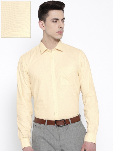 

Blackberrys Men Yellow Slim Fit Self Design Formal Shirt