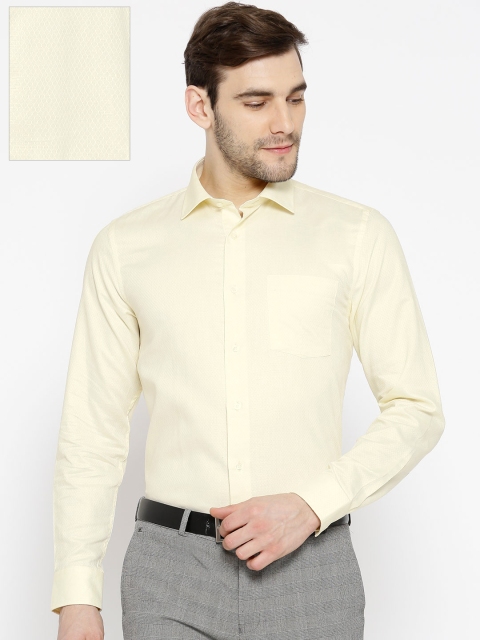 

Blackberrys Men Yellow Slim Fit Self Design Formal Shirt