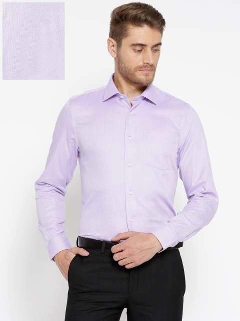 

Blackberrys Men Lavender Slim Fit Self Design Formal Shirt