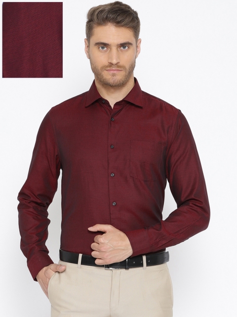 

Blackberrys Men Maroon Slim Fit Self Design Formal Shirt