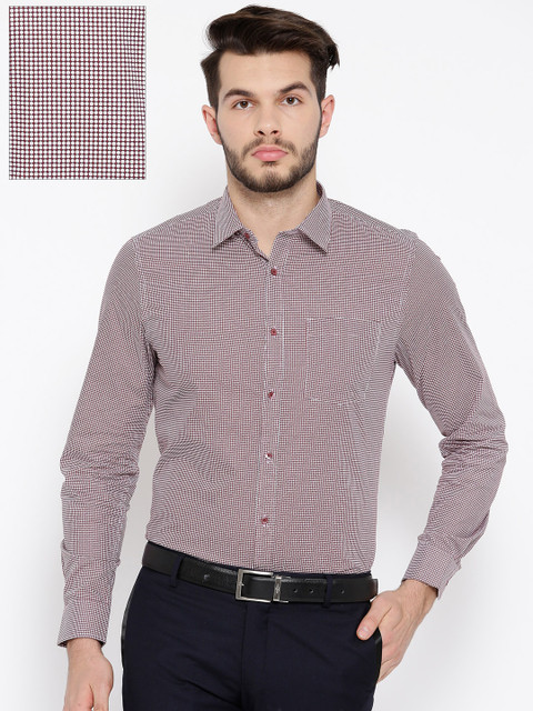 

Blackberrys Men Brown & White Slim Fit Printed Casual Shirt