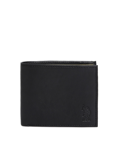 

U.S. Polo Assn. Men Black Solid Two Fold Wallet
