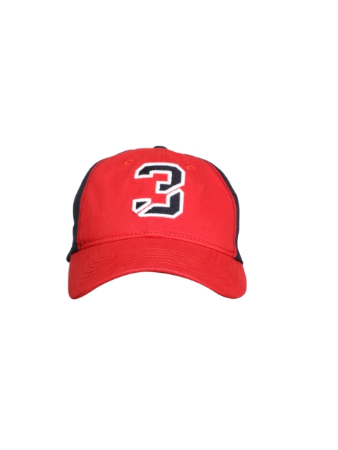 

U.S. Polo Assn. Men Red & Navy Blue Colourblocked Baseball Cap