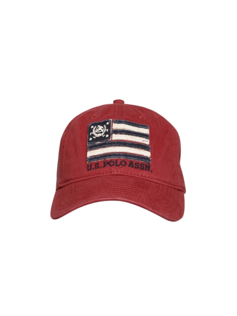 

U.S. Polo Assn. Men Maroon Printed Baseball Cap