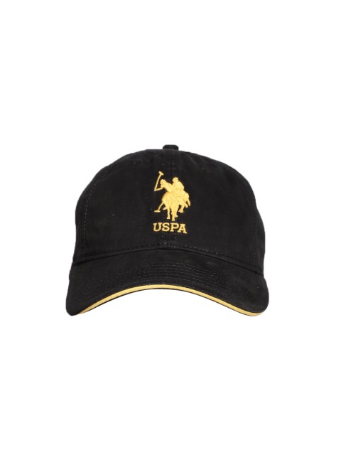 

U.S. Polo Assn. Men Black Embroidered Baseball Cap