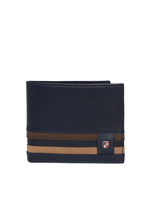 

U.S. Polo Assn. Men Navy Blue Solid Two Fold Wallet