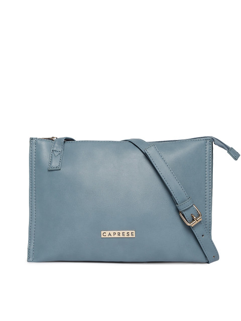 

Caprese Blue Solid Sling Bag