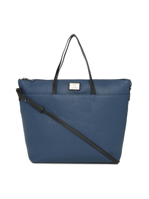 

Caprese Navy Blue Solid Handheld Bag