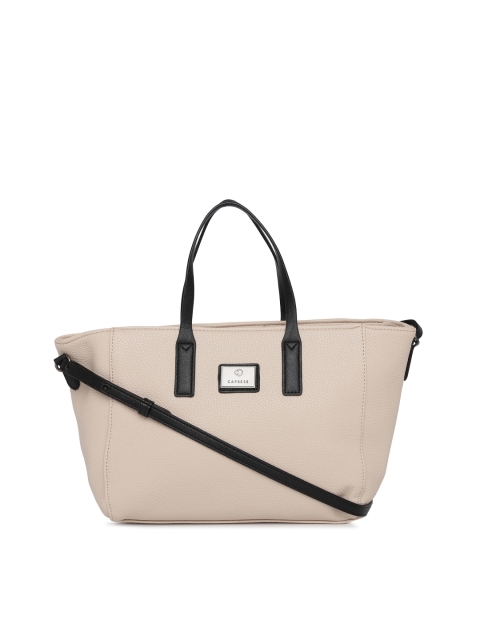 

Caprese Beige Solid Handheld Bag