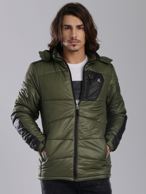 

HRX by Hrithik Roshan Olive Green Active Jacket with Detachable Hood