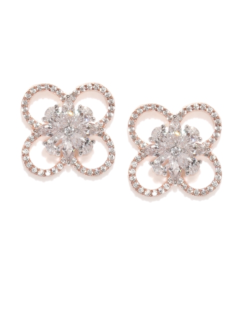 

Amavi Gold-Toned & White Classic Studs